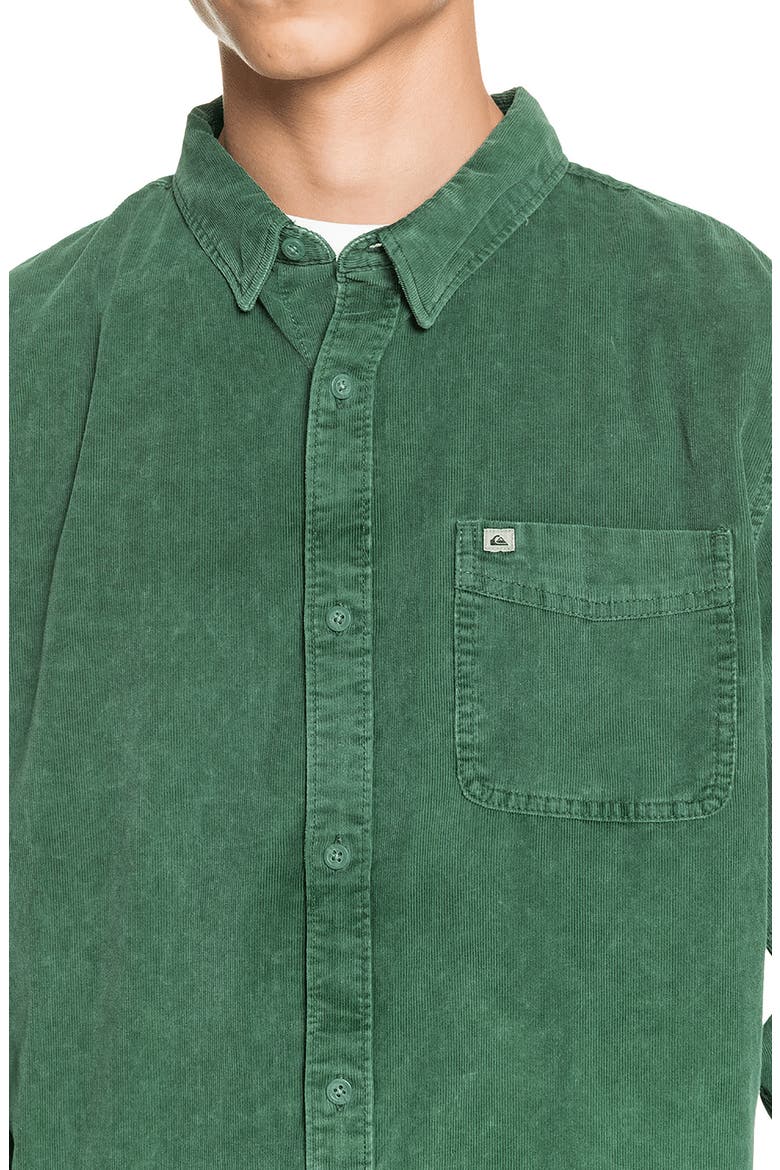 Smoke Trail Button-Up Corduroy Shirt, Alternate, color, GREENER PASTURES
