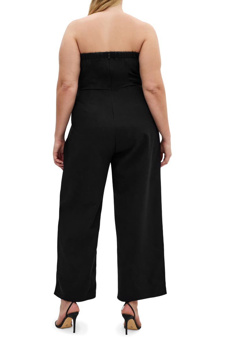 Alexi Strapless Jumpsuit, Alternate, color, BLACK
