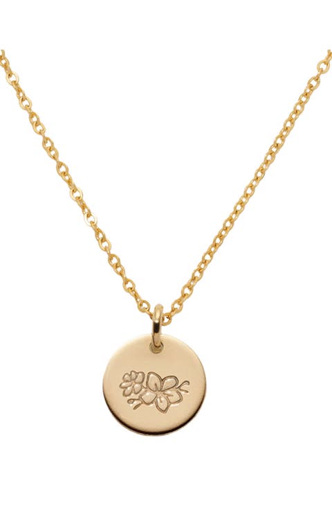 March Birth Flower Necklace