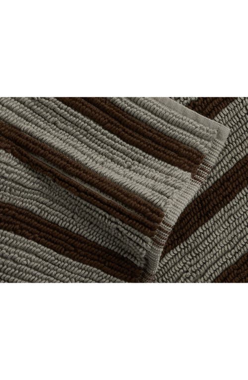 Parachute Resort Stripe Organic Cotton Bath Mat In Brown