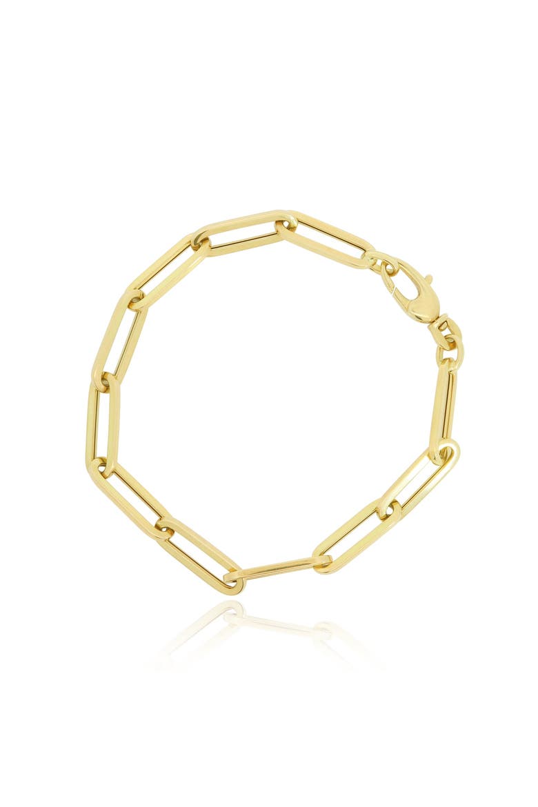 Extra Large Paperclip Bracelet, Main, color, Yellow Gold