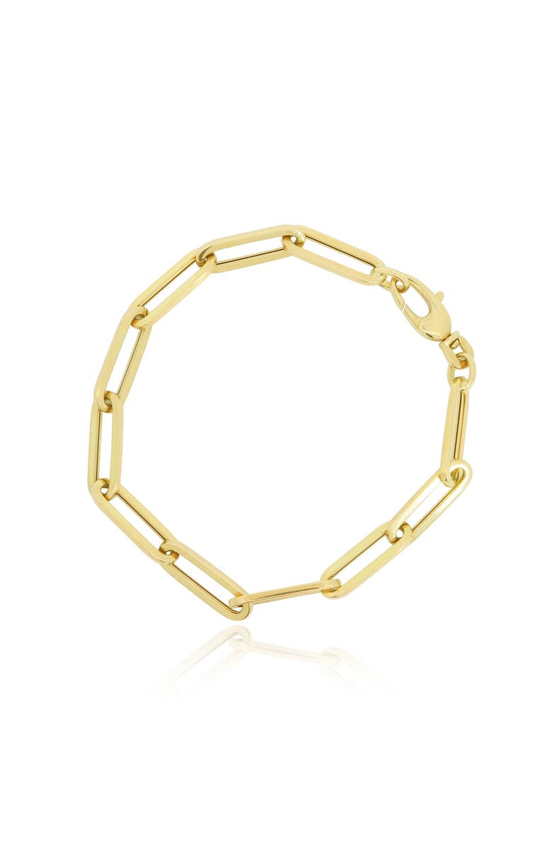 The Lovery Fine Jewelry Extra Large Paperclip Bracelet, Main, color, Yellow Gold