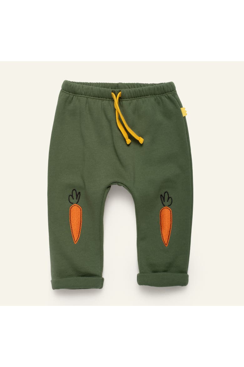 Embroidered Carrot Baby Jogger, Main, color, Natural