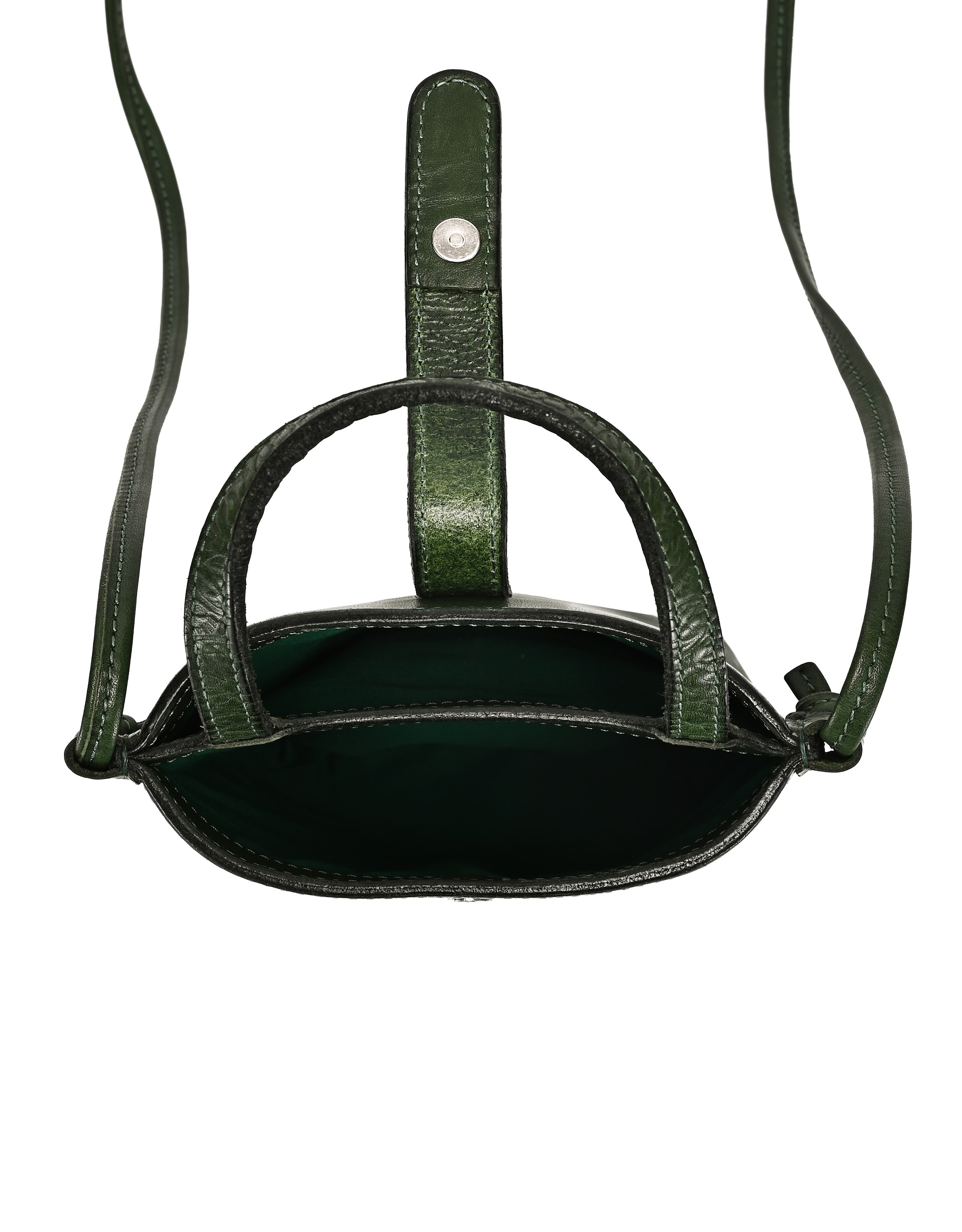 Wishbone Genuine Leather Structured Convertible Crossbody, Alternate, color, Green