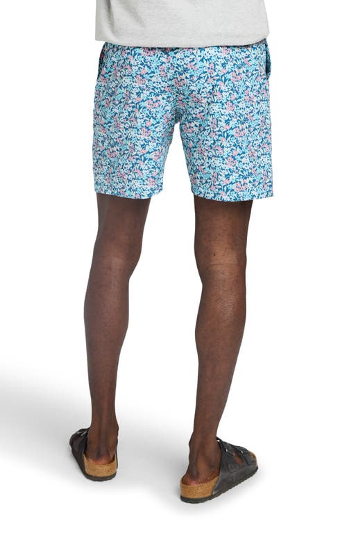 Faherty Shorelite Performance Swim Trunks In Seafoam Beach Blossom