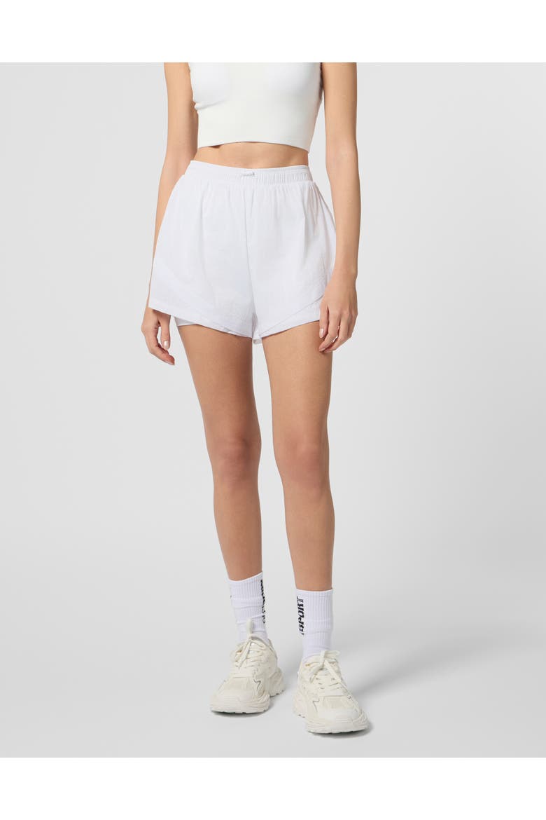 Nylon Shorts Women, Main, color, OffWhite