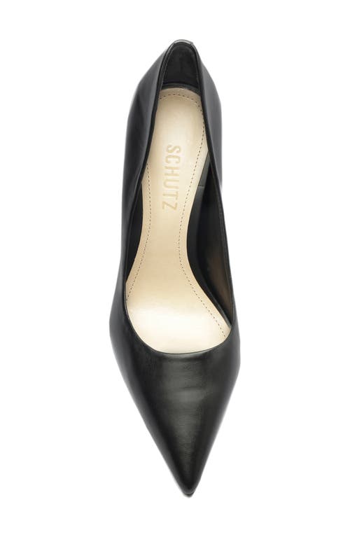 Shop Schutz Lou Pointed Toe Pump In Black Suede