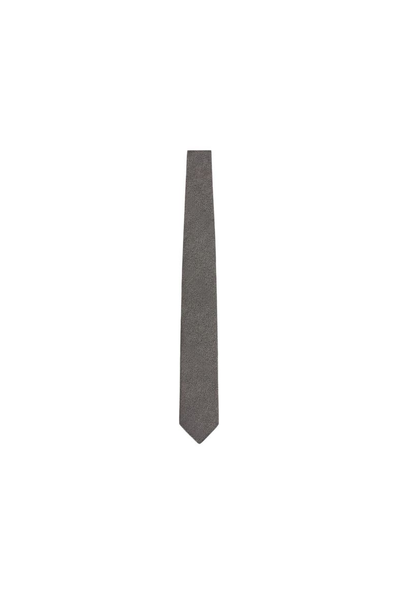 TIE IN SATIN, Main, color, BLACK