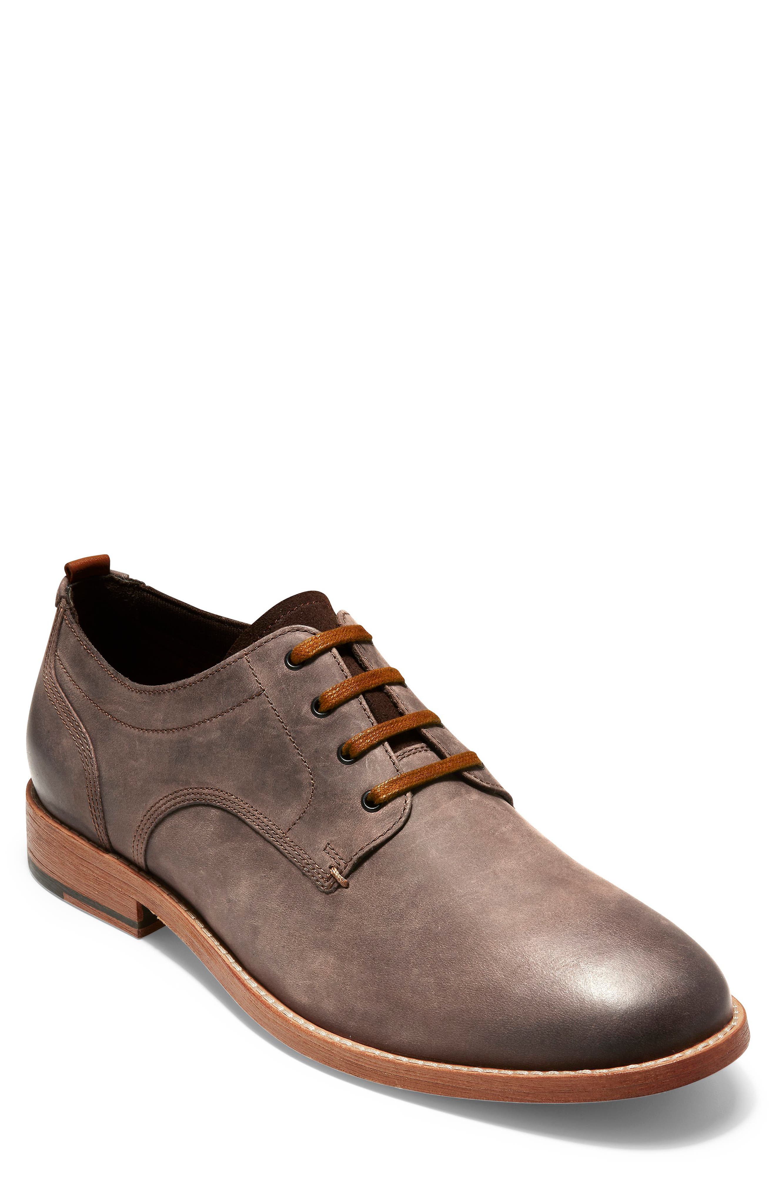 Feathercraft Grand Butcher Plain Toe Derby, Main, color, BRACKEN NUBUCK