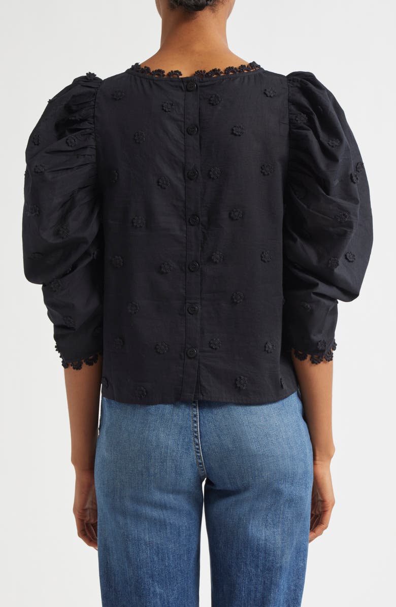 FARM Rio Floral Applique Cotton Top, Alternate, color,