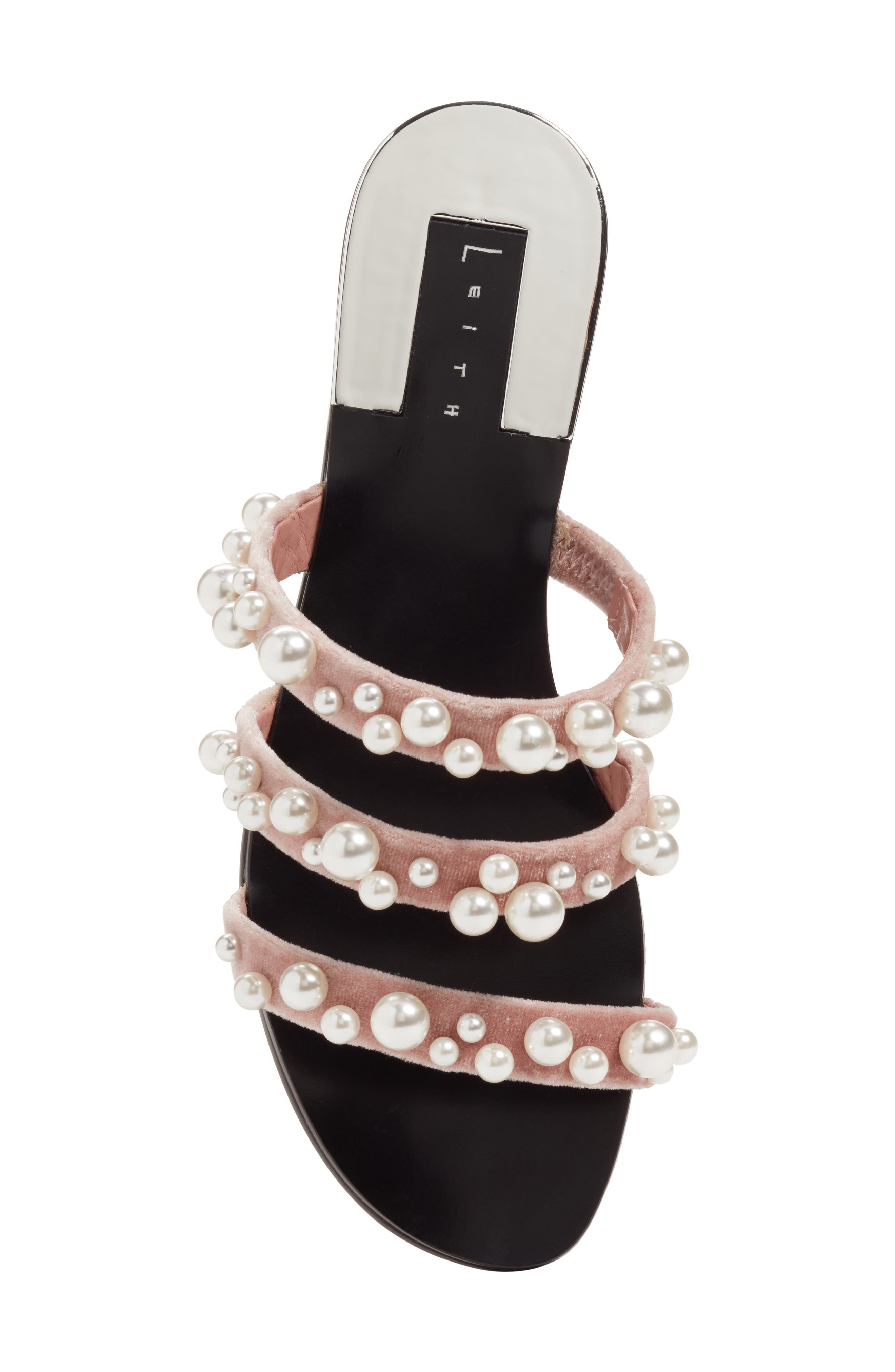 Leith Stunner Embellished Strappy Slide Sandal, Alternate, color, 