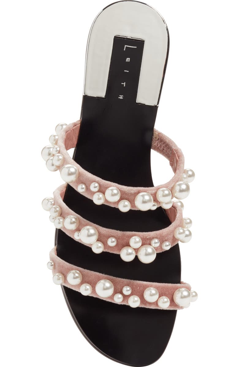 Leith Stunner Embellished Strappy Slide Sandal, Alternate, color,