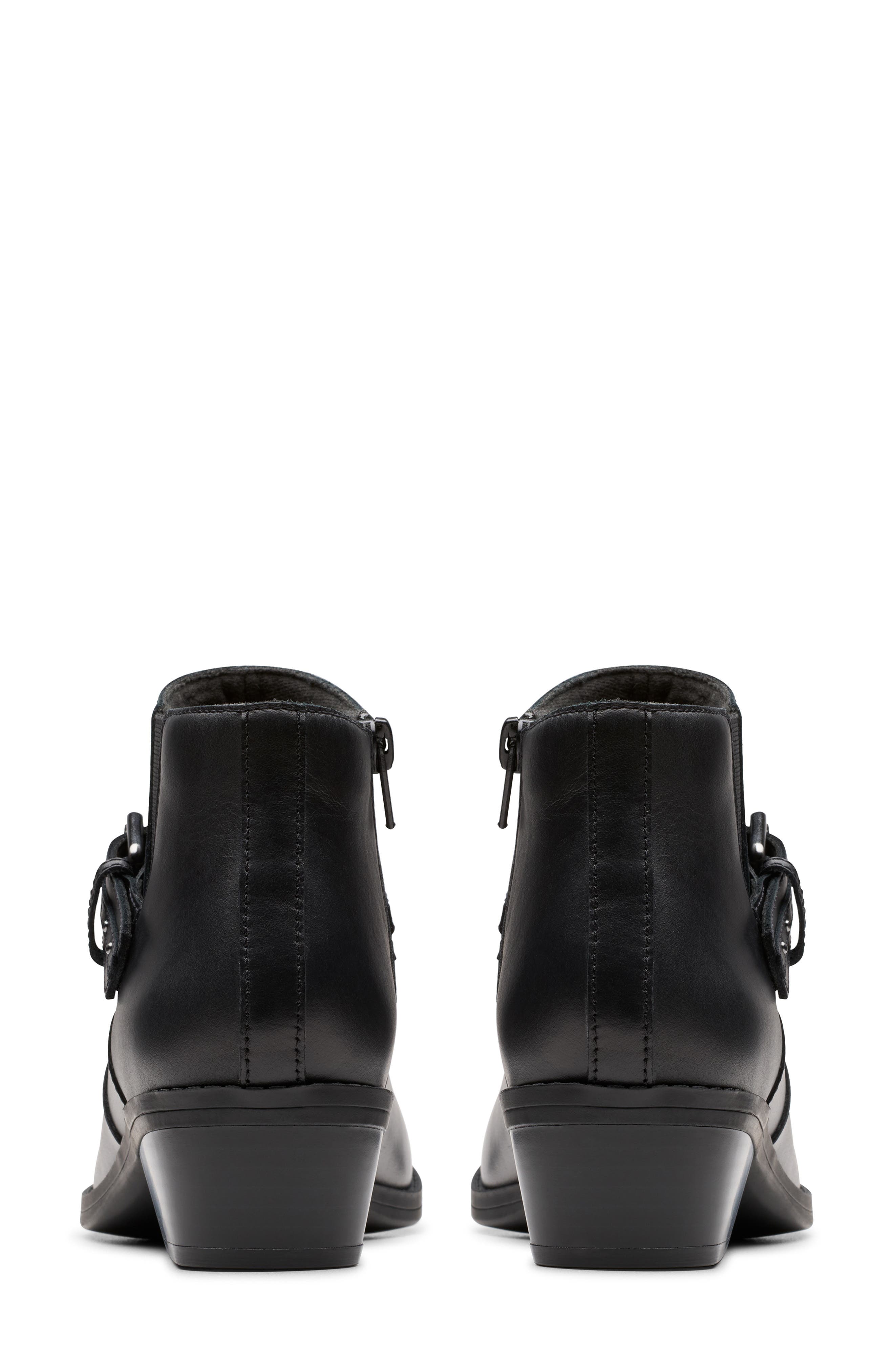 Clarks<sup>®</sup> Danyelle Wish Ankle Bootie - Wide Width Available, Alternate, color, Black Leather