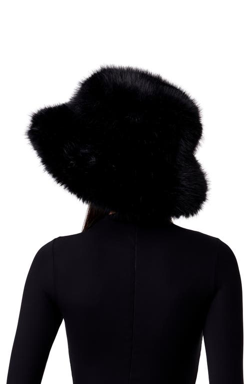 Naked Wardrobe Oversize Faux Fur Bucket Hat In Black