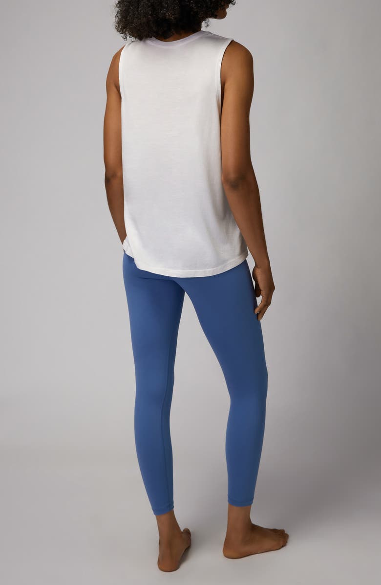 Spiritual Gangster Stars Jade Cotton Blend Muscle Tank, Alternate, color, White