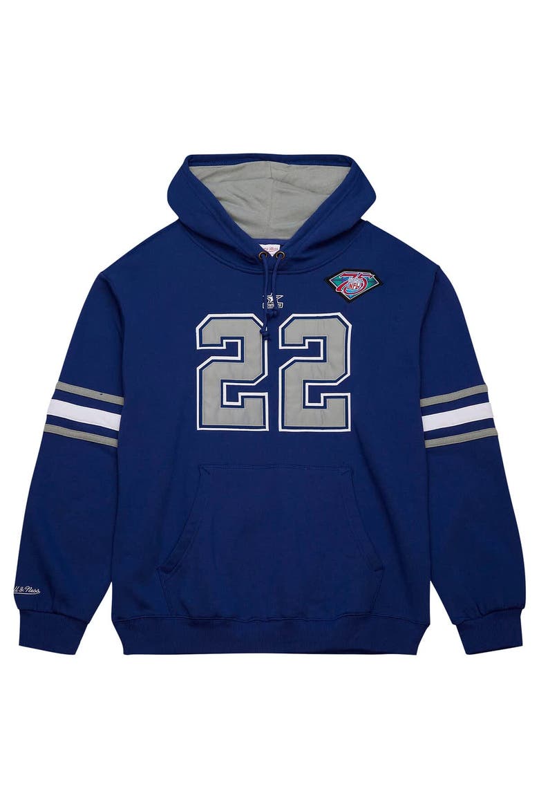 Men's Mitchell & Ness Emmitt Smith Navy Dallas Cowboys Retired Player Name & Number Pullover Hoodie, Alternate, color, Navy