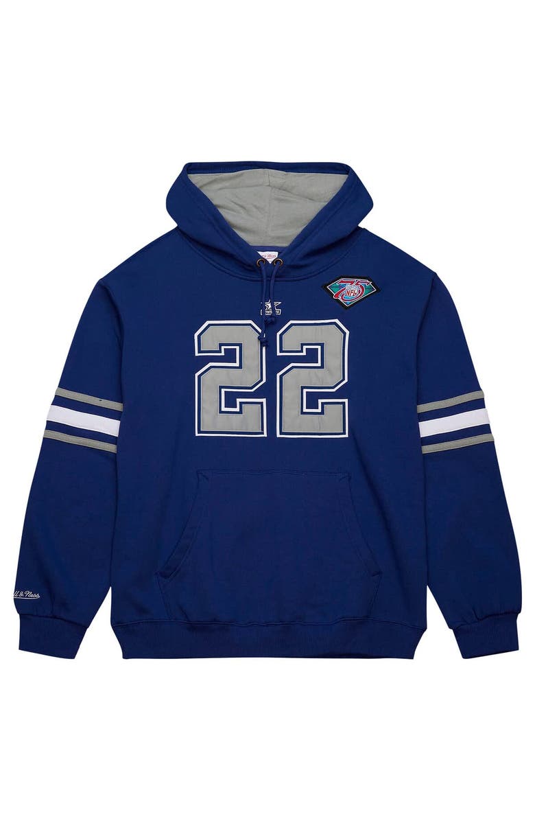 Mitchell & Ness Men's Mitchell & Ness Emmitt Smith Navy Dallas Cowboys Retired Player Name & Number Pullover Hoodie, Alternate, color, Navy
