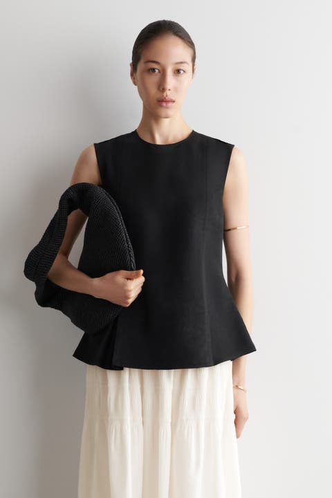 Pleated Peplum Top