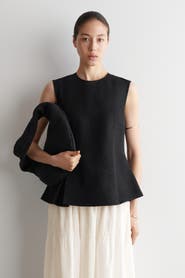 COS Pleated Peplum Top