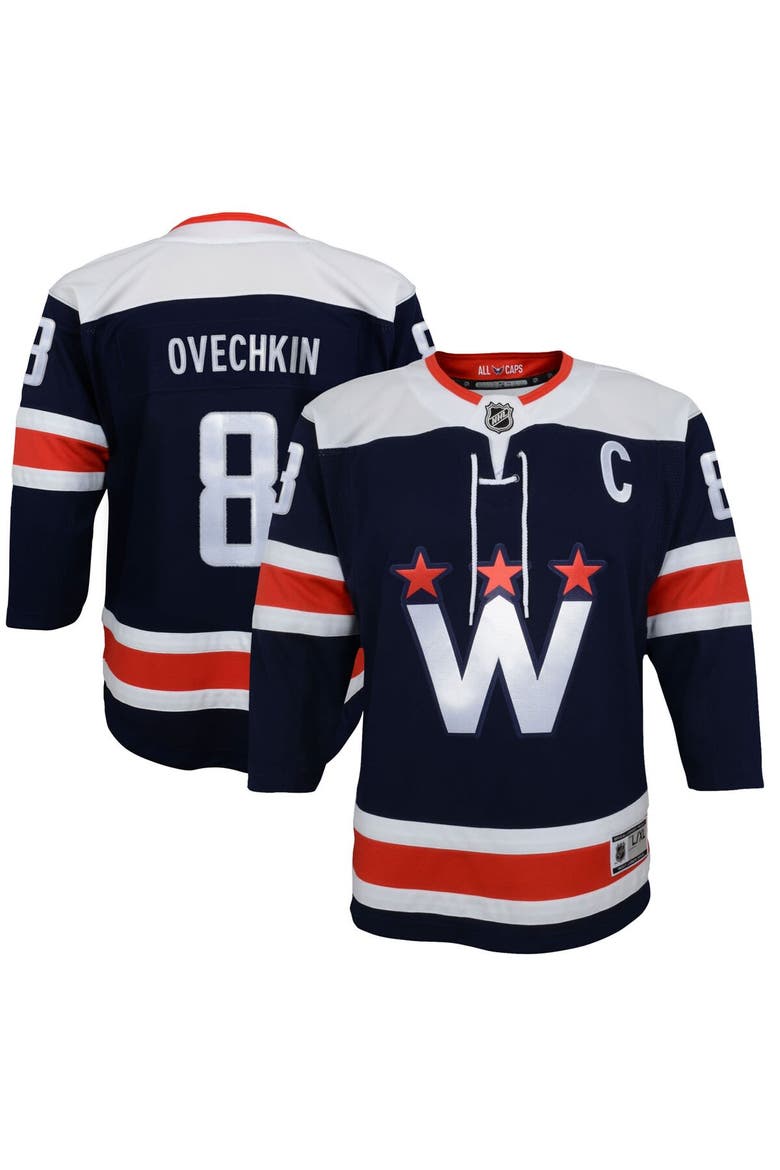 Youth Alexander Ovechkin Navy Washington Capitals 2020/21 Alternate Premier Player Jersey, Alternate, color, Navy