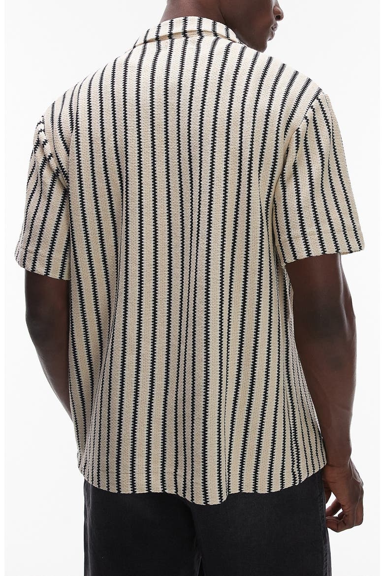 Stripe Knit Camp Shirt, Alternate, color, STONE