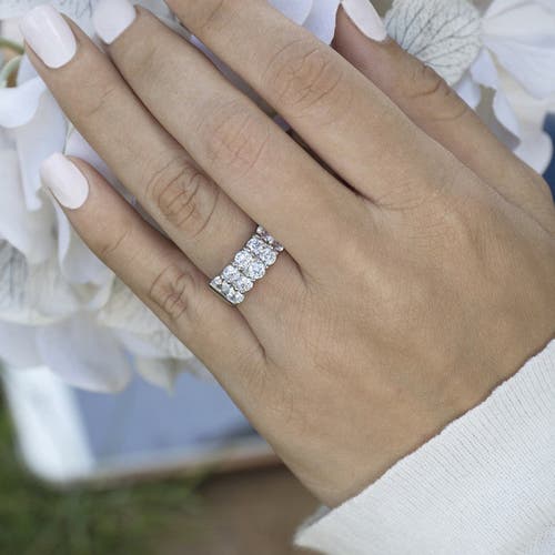 Anna Zuckerman Double Row Infinity Ring 8 Carat In Diamond Crystalline