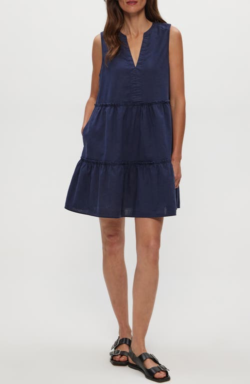 Michael Stars Sandra Sleeveless Tiered Dress In Blue