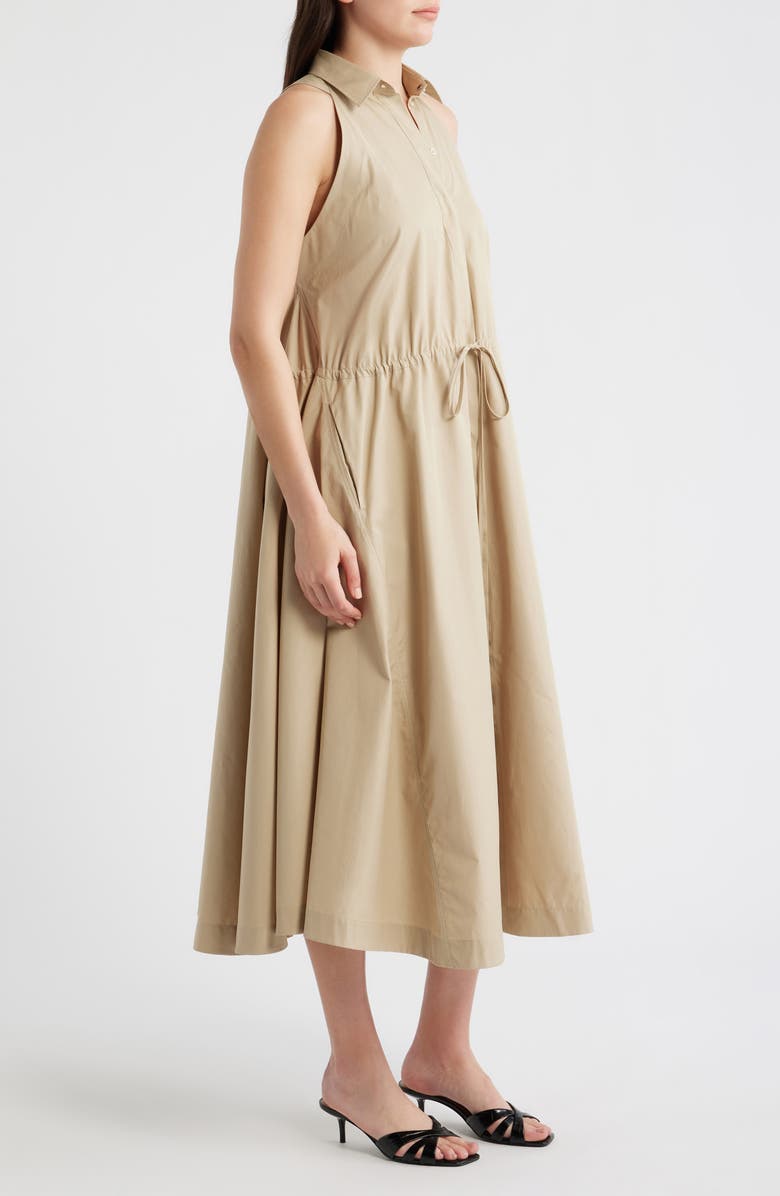 BOSS Cotton Midi Shirtdress, Alternate, color, Pumice