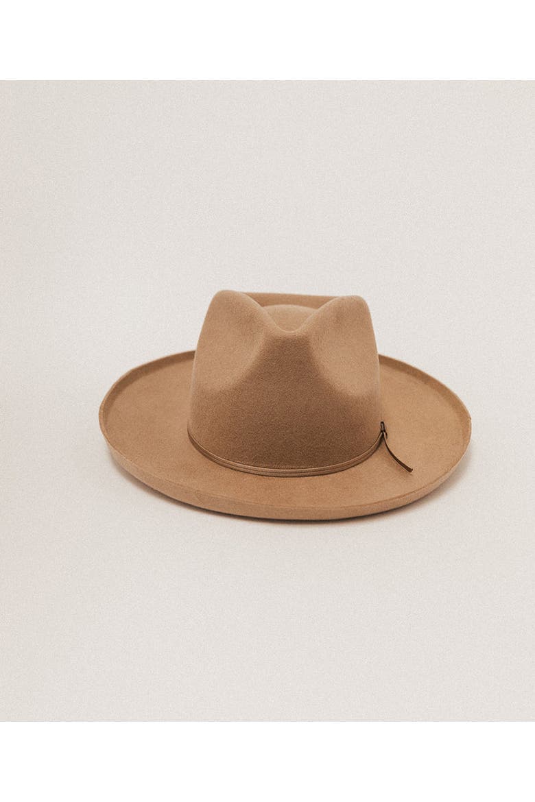 Clarksdale Teardrop Crown Fedora, Alternate, color, Tan