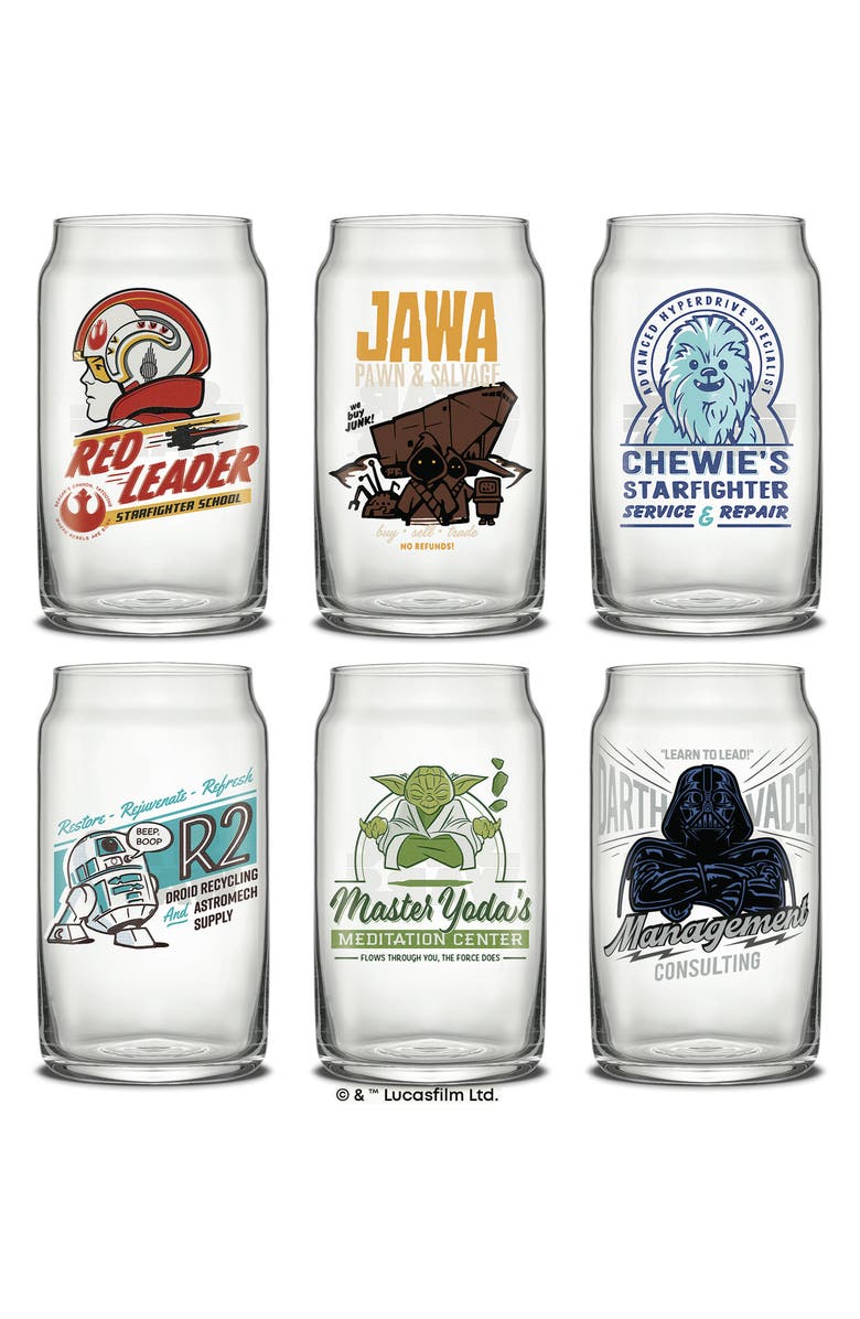 JoyJolt Star Wars Set of 4 Can Glasses, Main, color, Multi