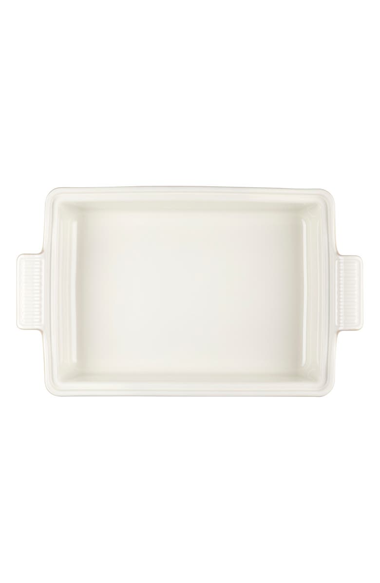 Le Creuset 4-Quart Rectangular Stoneware Casserole with Lid, Alternate, color, Peche