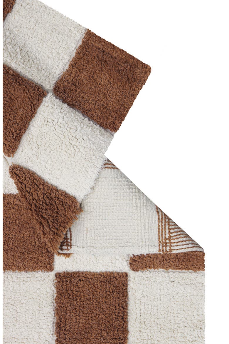 Tiles Washable Cotton Blend Rug, Alternate, color, TOFFEE NATURAL
