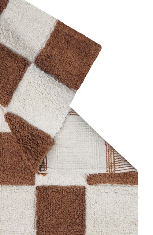 Lorena Canals Tiles Washable Cotton Blend Rug In Brown