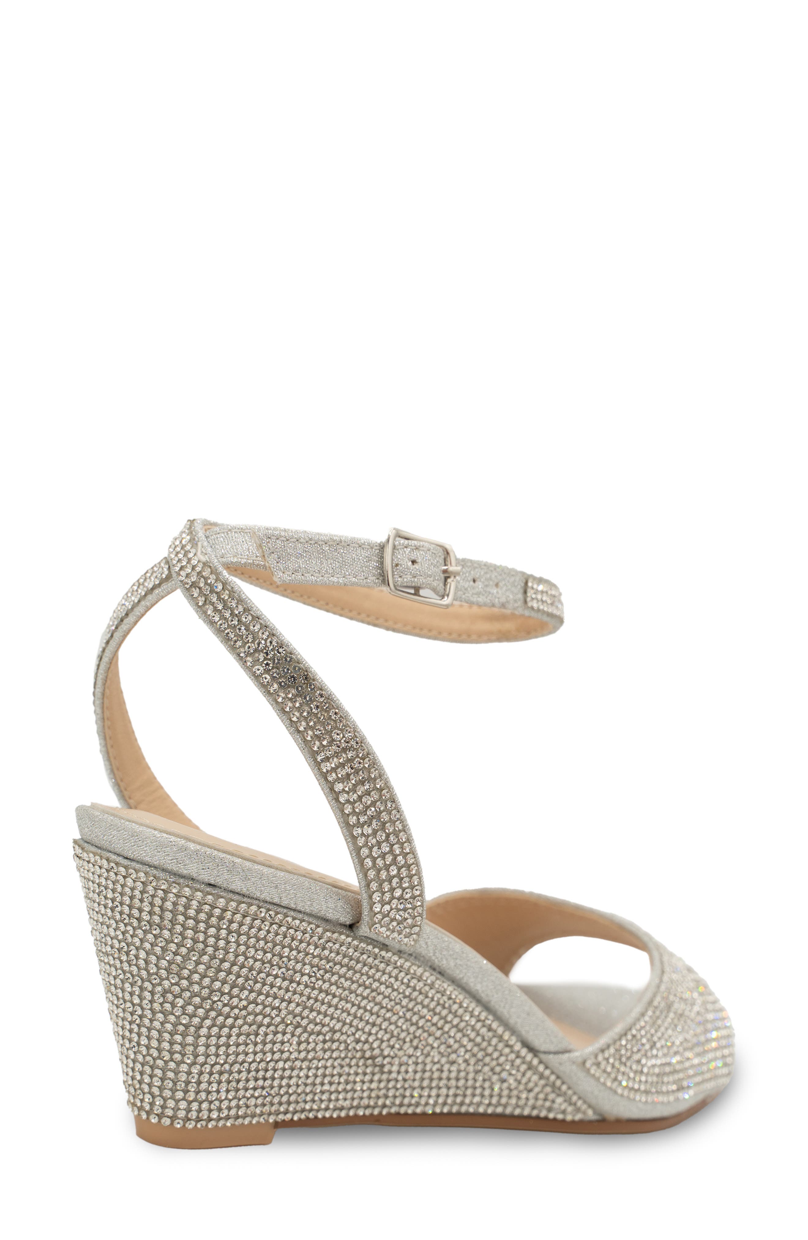 Touch Ups Moxie Ankle Strap Wedge Sandal, Alternate, color, Silver