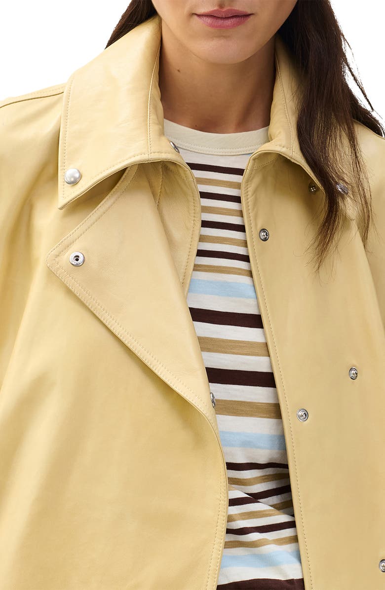 rag & bone Rue Leather Trench Coat, Alternate, color, Tan