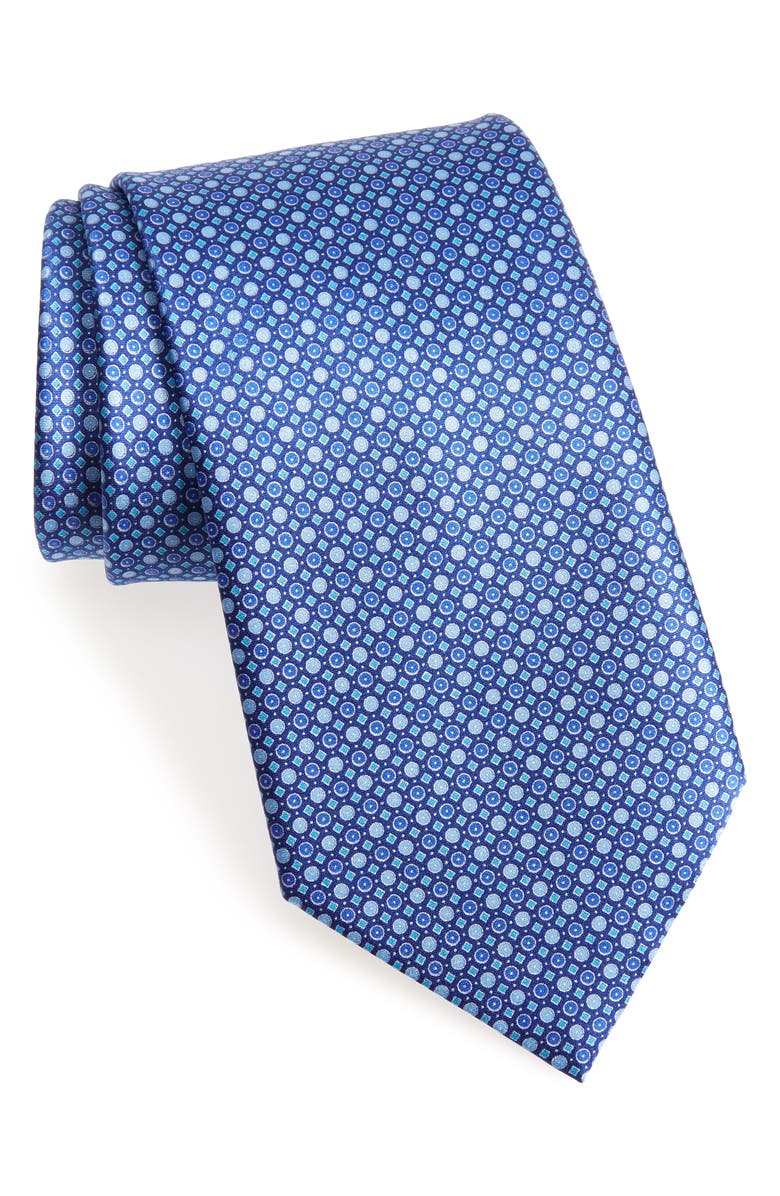 ZEGNA Ermenegildo Zegna Geometric Dot Silk Tie, Main, color,