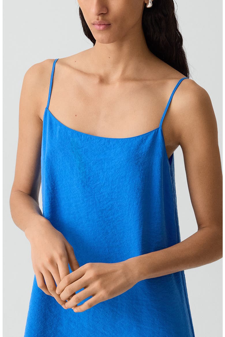Easy Volume Silk Blend Dress, Alternate, color, JEWEL BLUE
