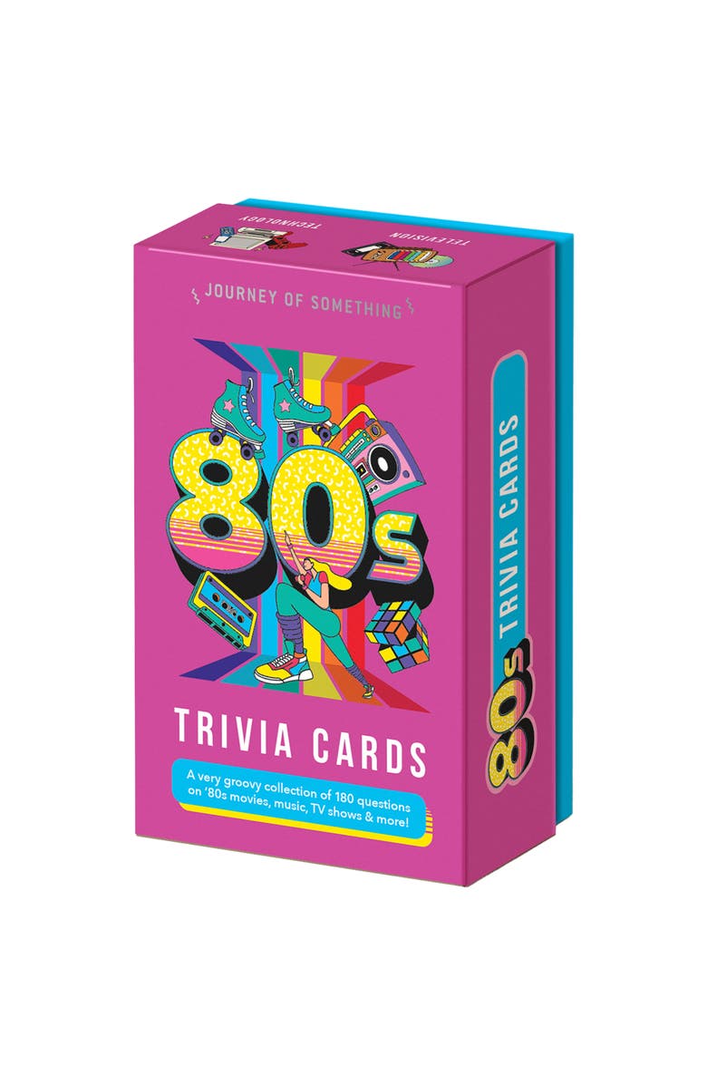 Journey of Something 80's Trivia Cards, Party Card Game, 180 Rad Questions, Main, color,