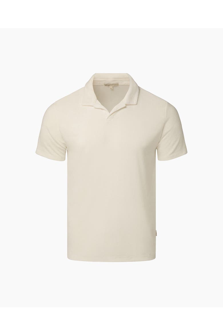 Towel Terry Johnny Collar Polo, Alternate, color, WHITE