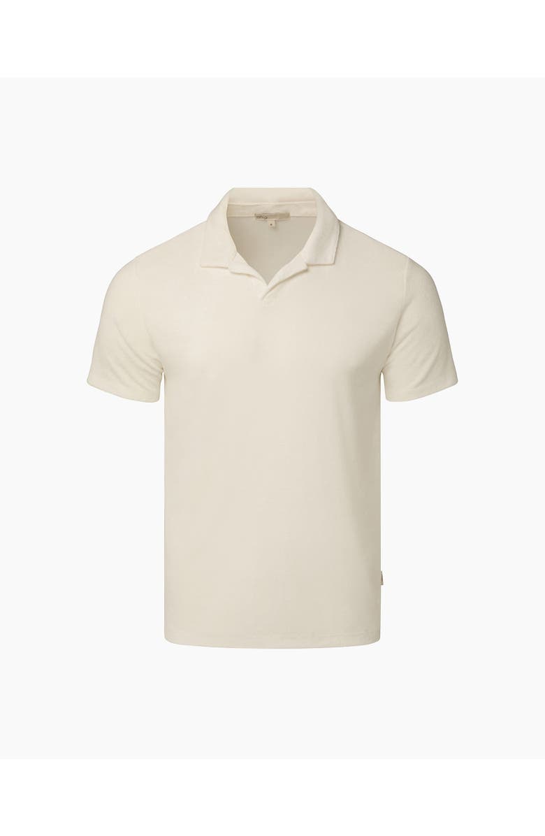 Onia Towel Terry Johnny Collar Polo, Alternate, color, White