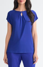 KASPER Diamond Keyhole Top