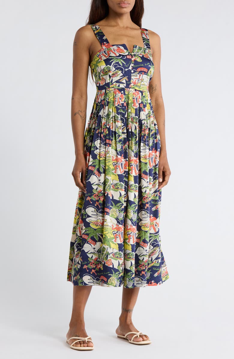 THE GREAT. The Day Break Dress, Main, color, Surf Jack Print