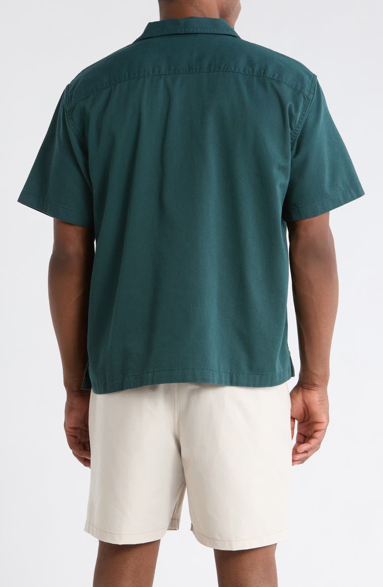 Vans Larkspur Short Sleeve Cotton Button-Up Work Shirt, Alternate, color, Mystic Moss