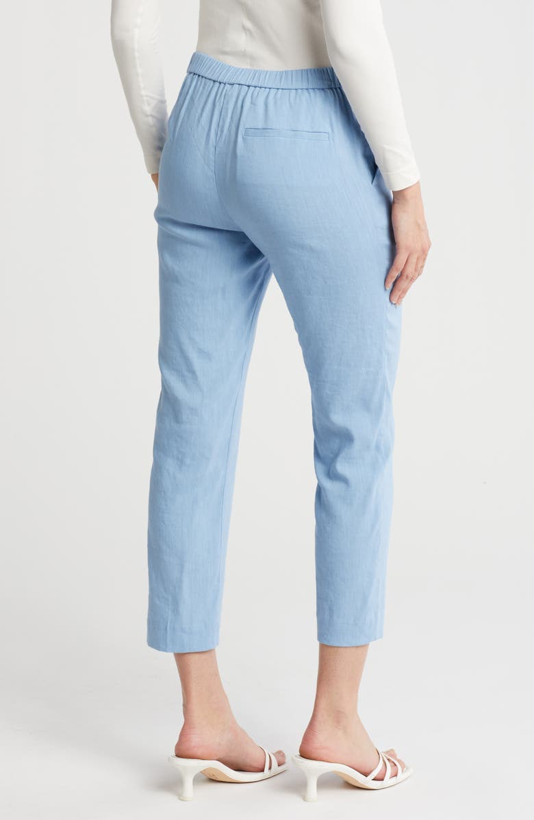 Theory Treeca Stretch Linen Blend Pants, Alternate, color, Bay Blue