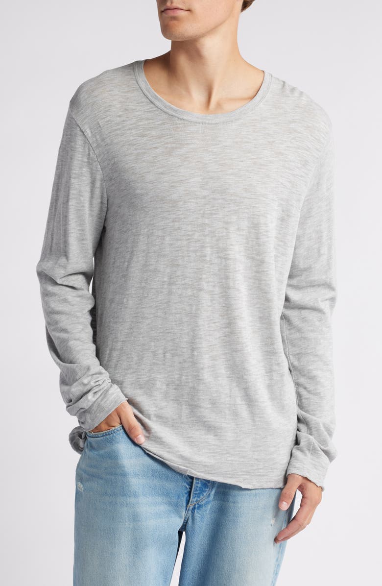 ATM Anthony Thomas Melillo Men's Raw Edge Long Sleeve T-Shirt, Main, color,