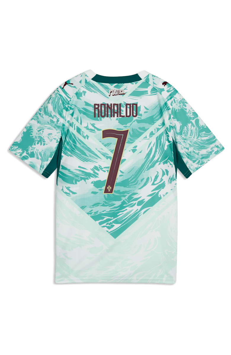 PUMA Youth Puma Cristiano Ronaldo White Portugal National Team 2026 Away Replica Jersey, Alternate, color, White