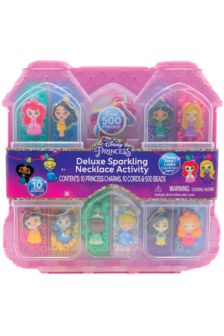 Deluxe Sparkling Necklace Set Disney Princess, 520 Piece Diy Jewelry Kit, Main, color, Multicolored