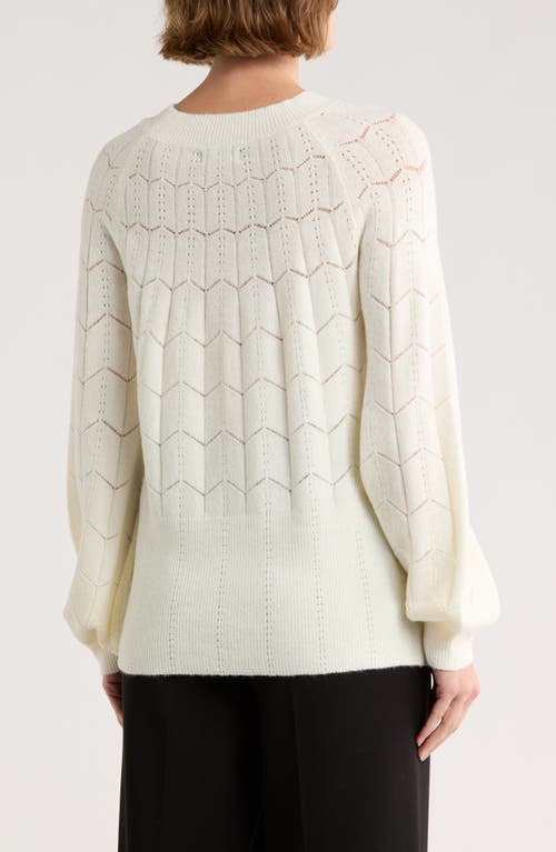 Love Token Knit Sweater In White