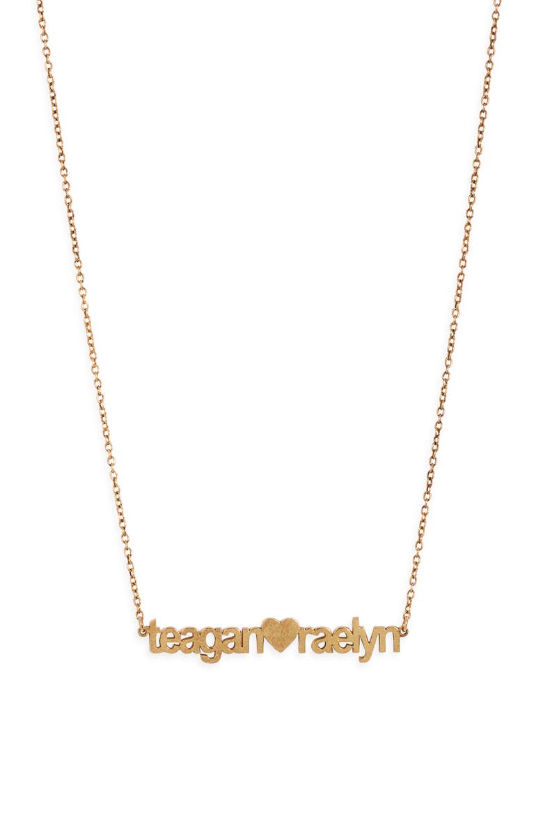 Custom Sweetheart Name Pendent Necklace, Main, color, GOLD