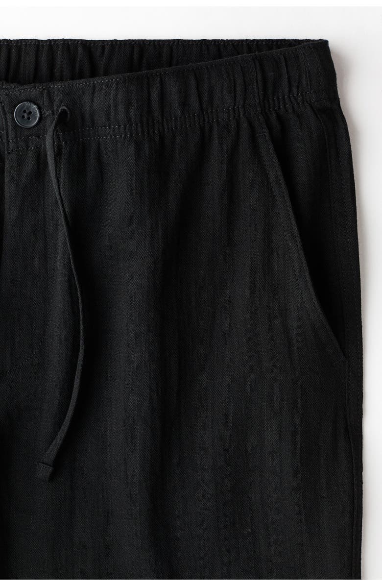 H&M Relaxed Fit Trousers, Alternate, color, Black